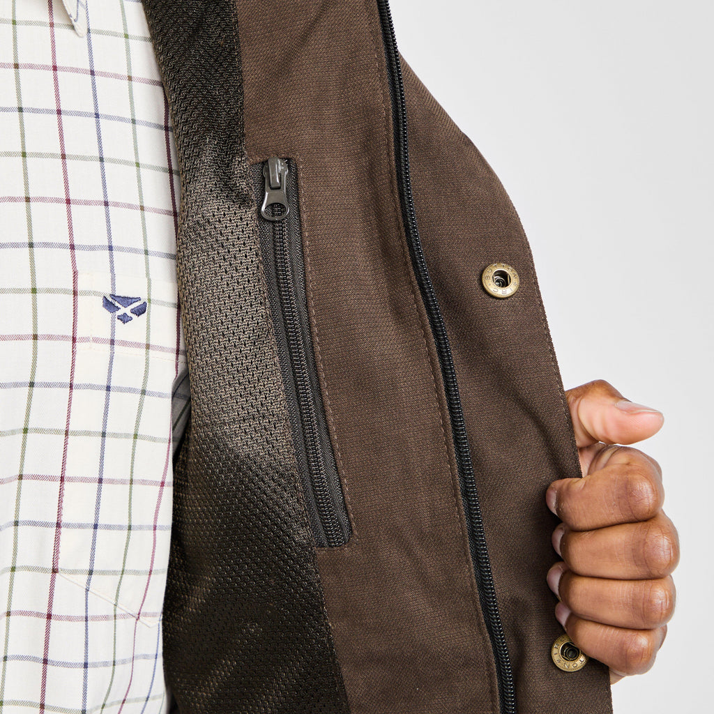 Mens Struther Waterproof Zip Jacket Dark Green