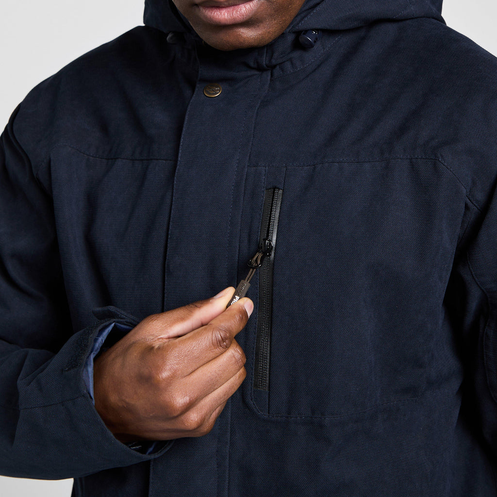 Mens Struther Waterproof Zip Jacket Navy