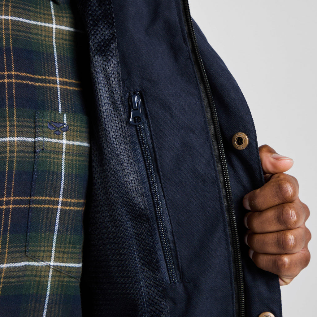 Mens Struther Waterproof Zip Jacket Navy