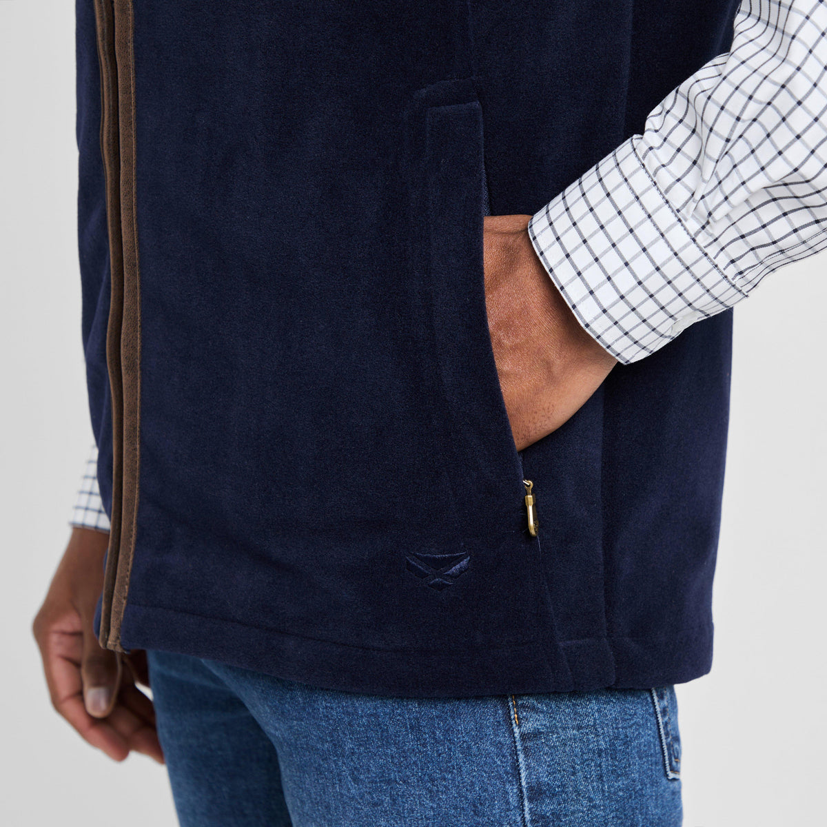 Mens Stenton Technical Fleece Gilet Midnight Navy