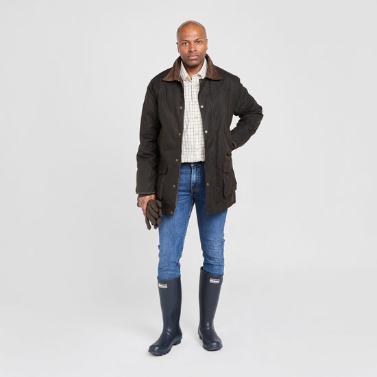 Mens Caledonia Wax Jacket Antique Olive