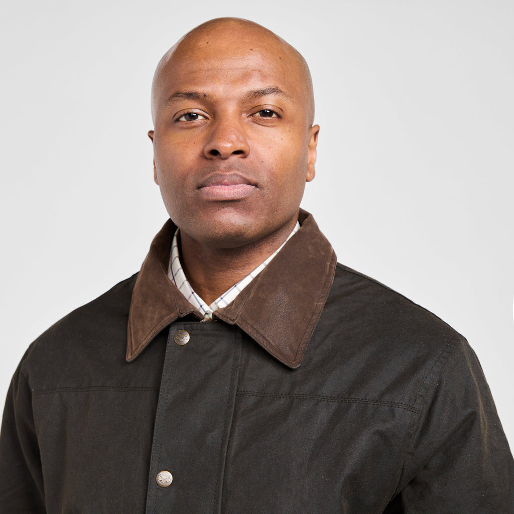 Mens Caledonia Wax Jacket Antique Olive