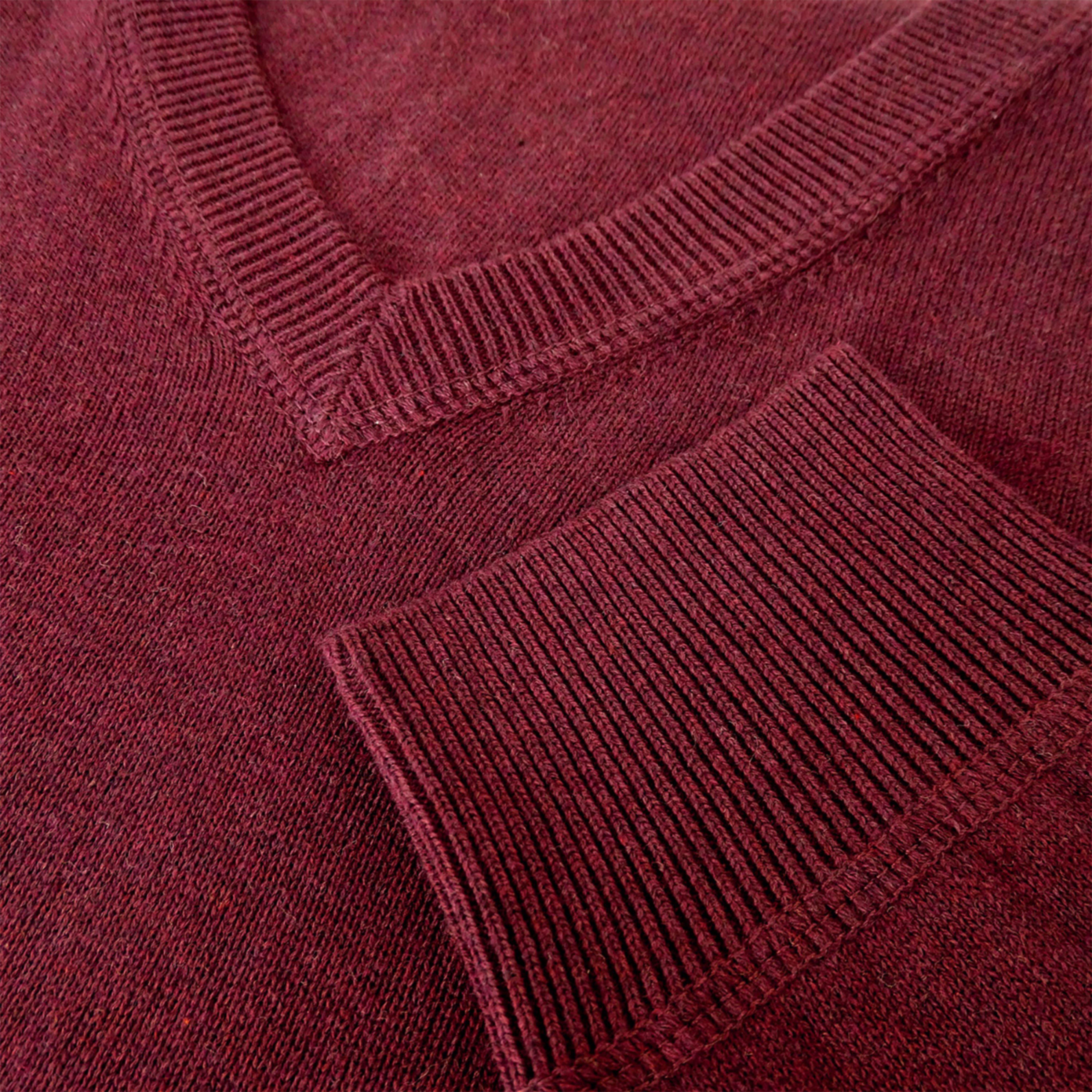Mens Stirling Long Sleeve Pullover Burgundy