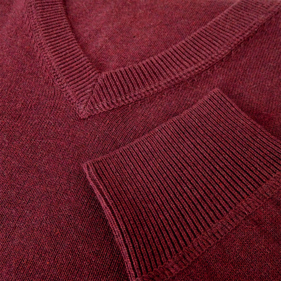 Mens Stirling Long Sleeve Pullover Burgundy