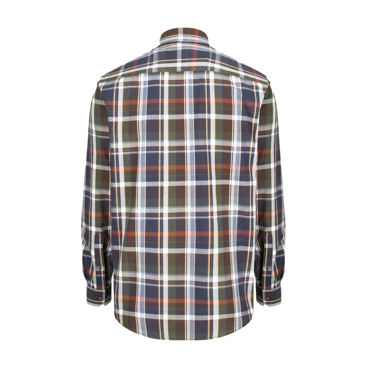 Mens Luthrie Long Sleeve Plaid Shirt Navy Check