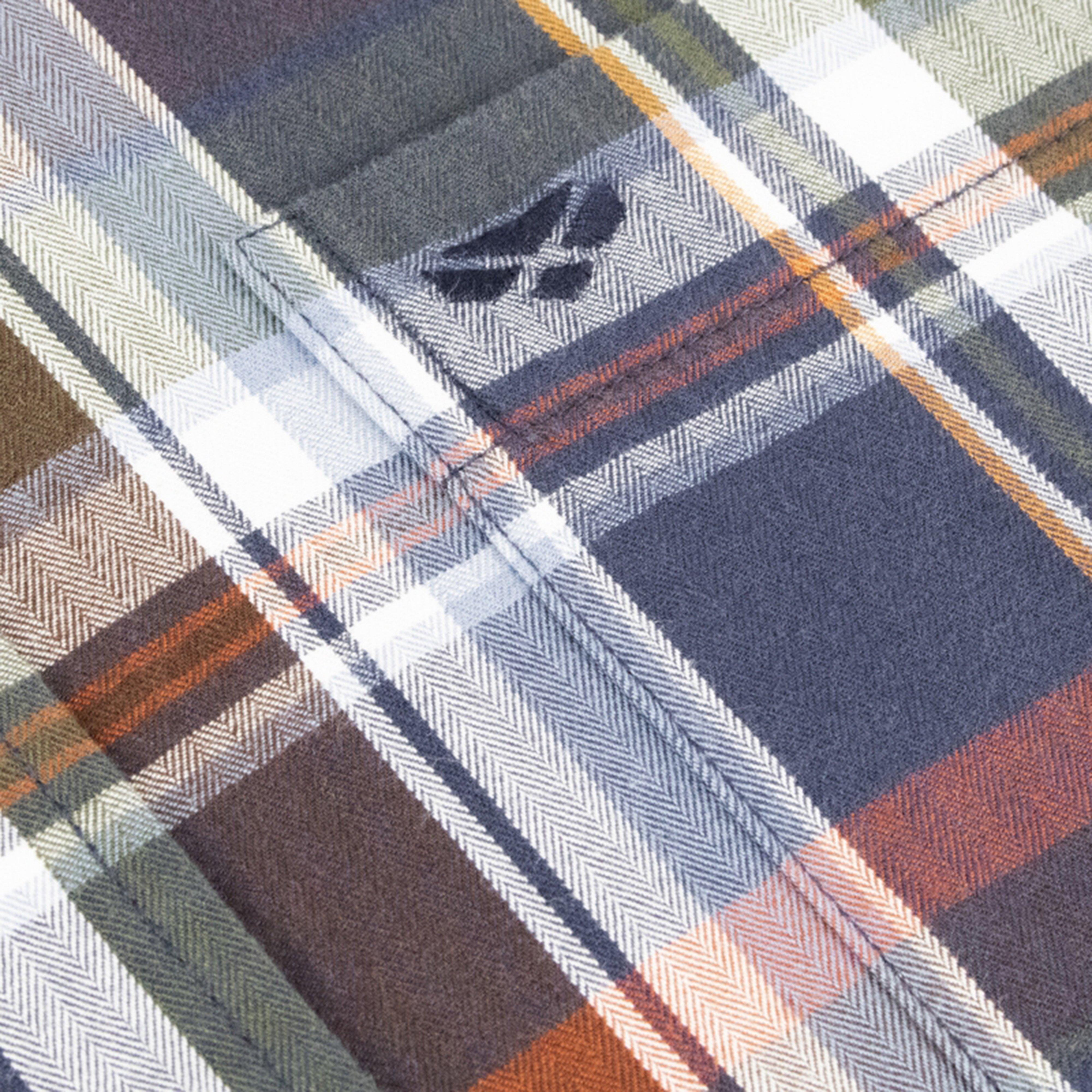 Mens Luthrie Long Sleeve Plaid Shirt Navy Check