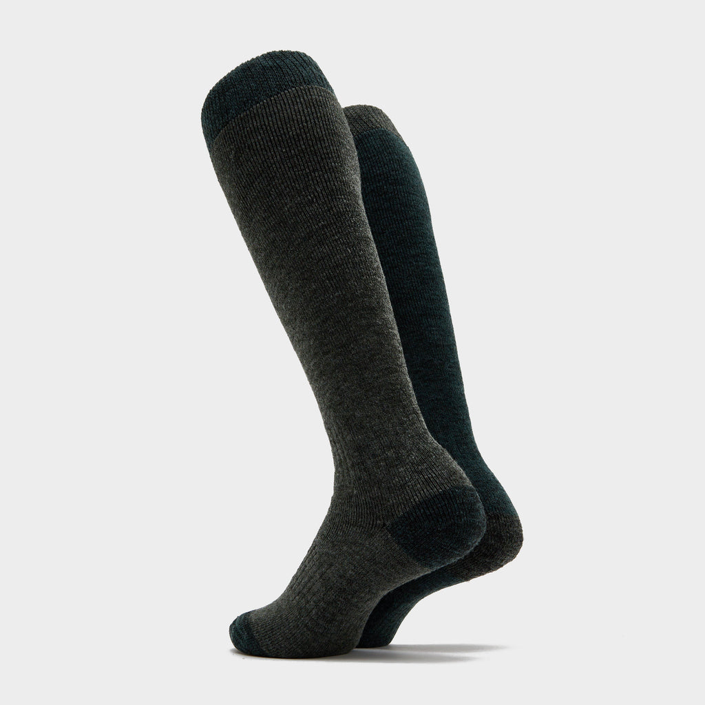 Country Long Socks 2 Pack Tweed/Loden
