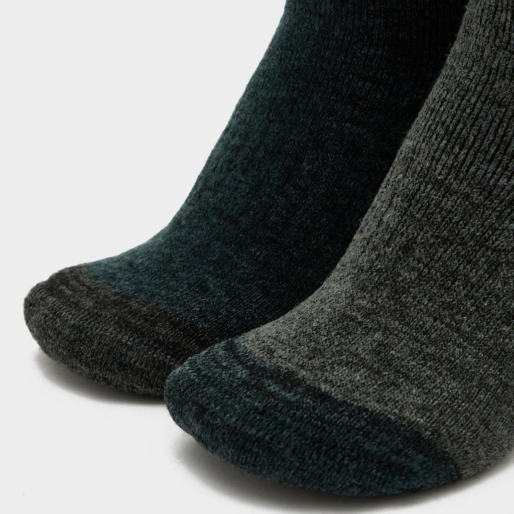 Country Long Socks 2 Pack Tweed/Loden