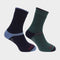 Technical Active Socks 2 Pack Green/Navy
