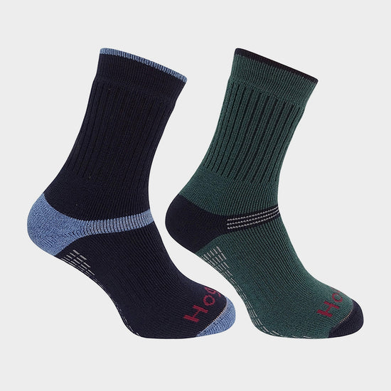 Technical Active Socks 2 Pack Green/Navy