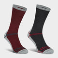 Field & Outdoor Coolmax Socks Burgundy/Grey