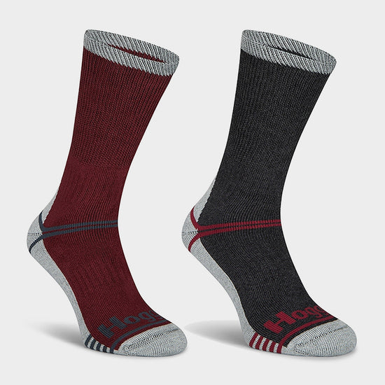 Field & Outdoor Coolmax Socks Burgundy/Grey