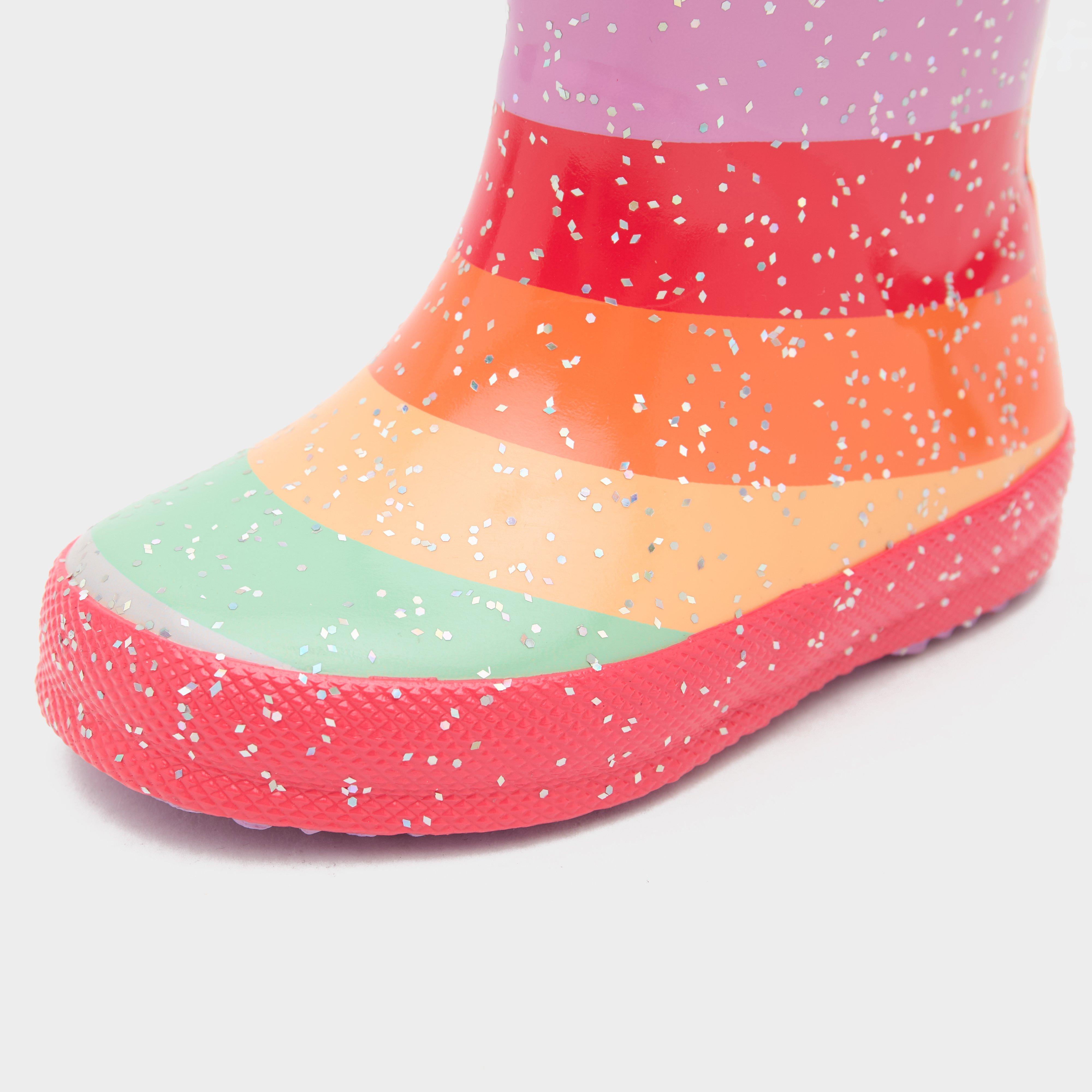 Kids Original First Glitter Wellington Boots Rainbow