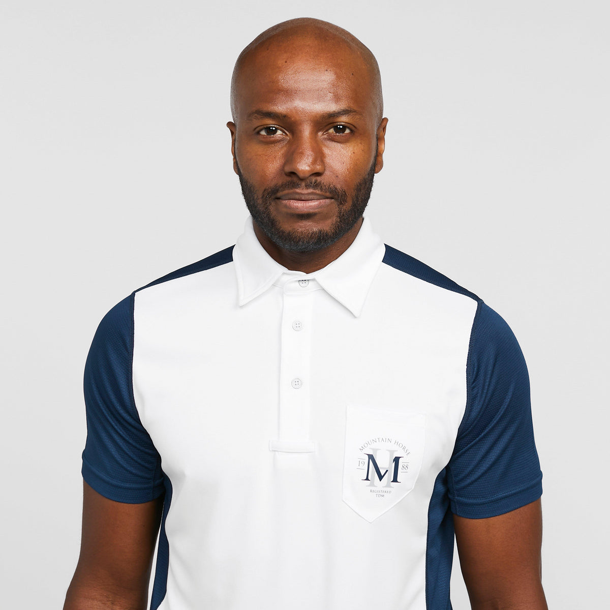 Mens Scott Tech Top White/Navy