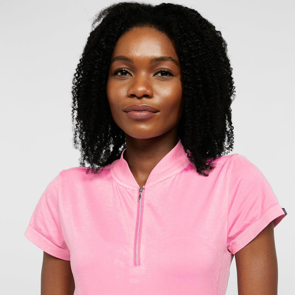 Womens Charm Tech Top Pink
