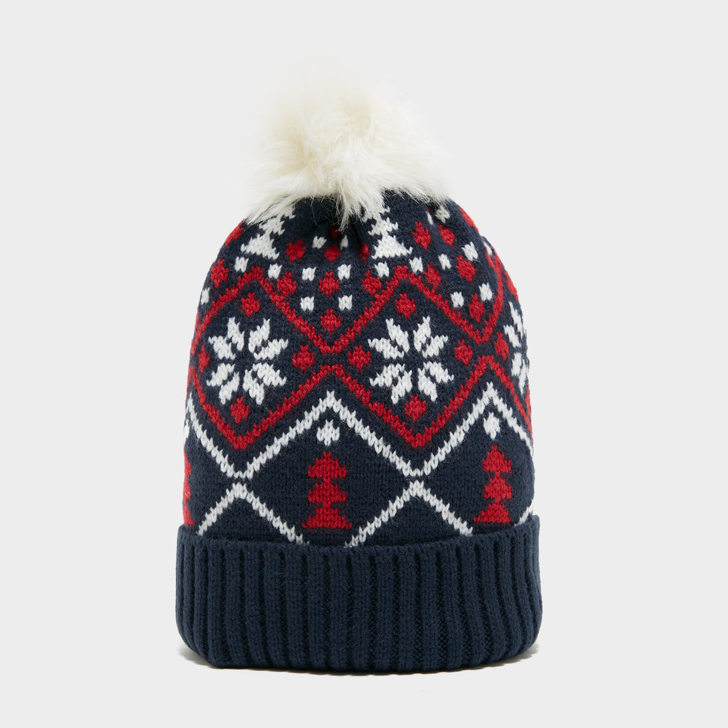 Christmas Bobble Hat Navy