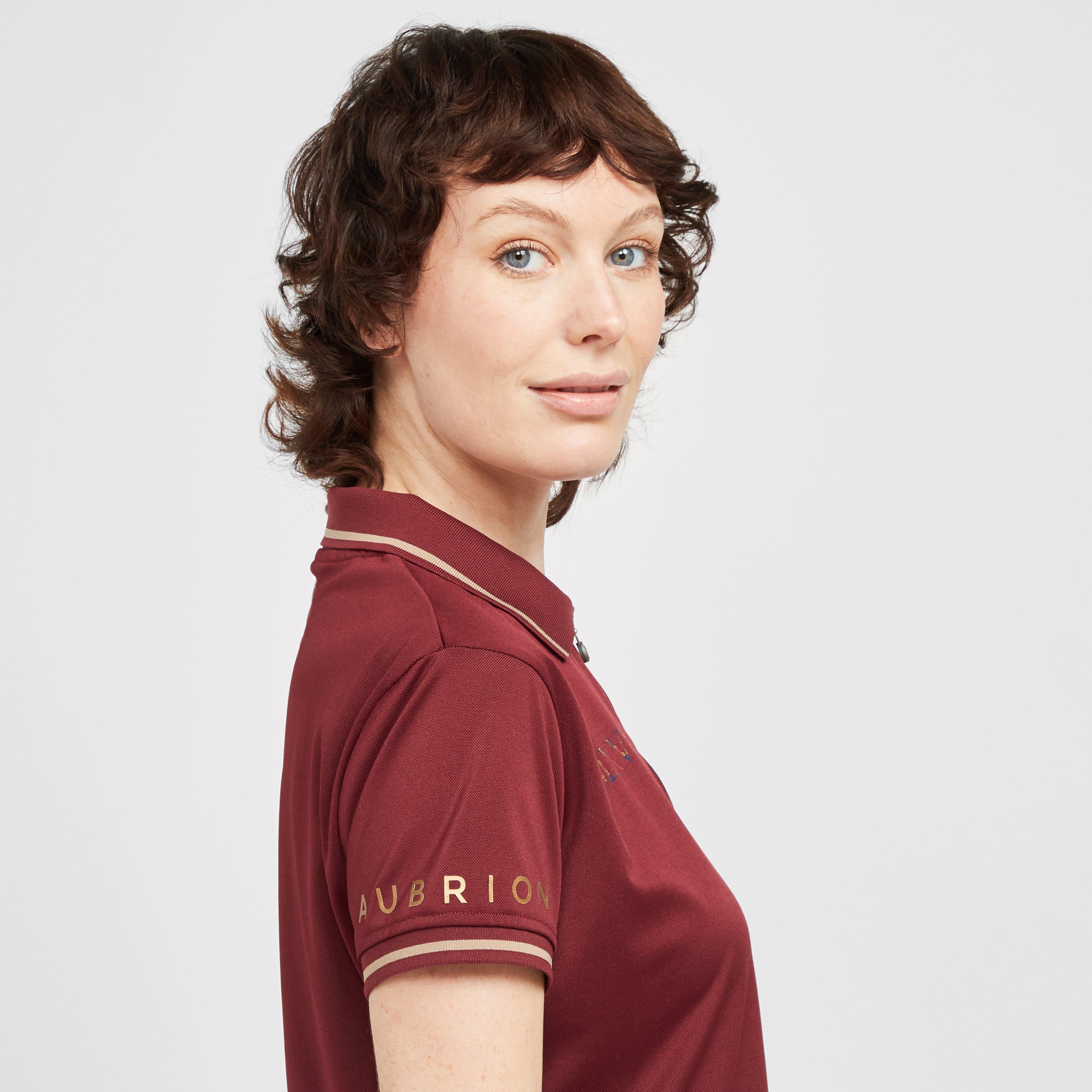Womens Team Tech Polo Shirt Burgundy