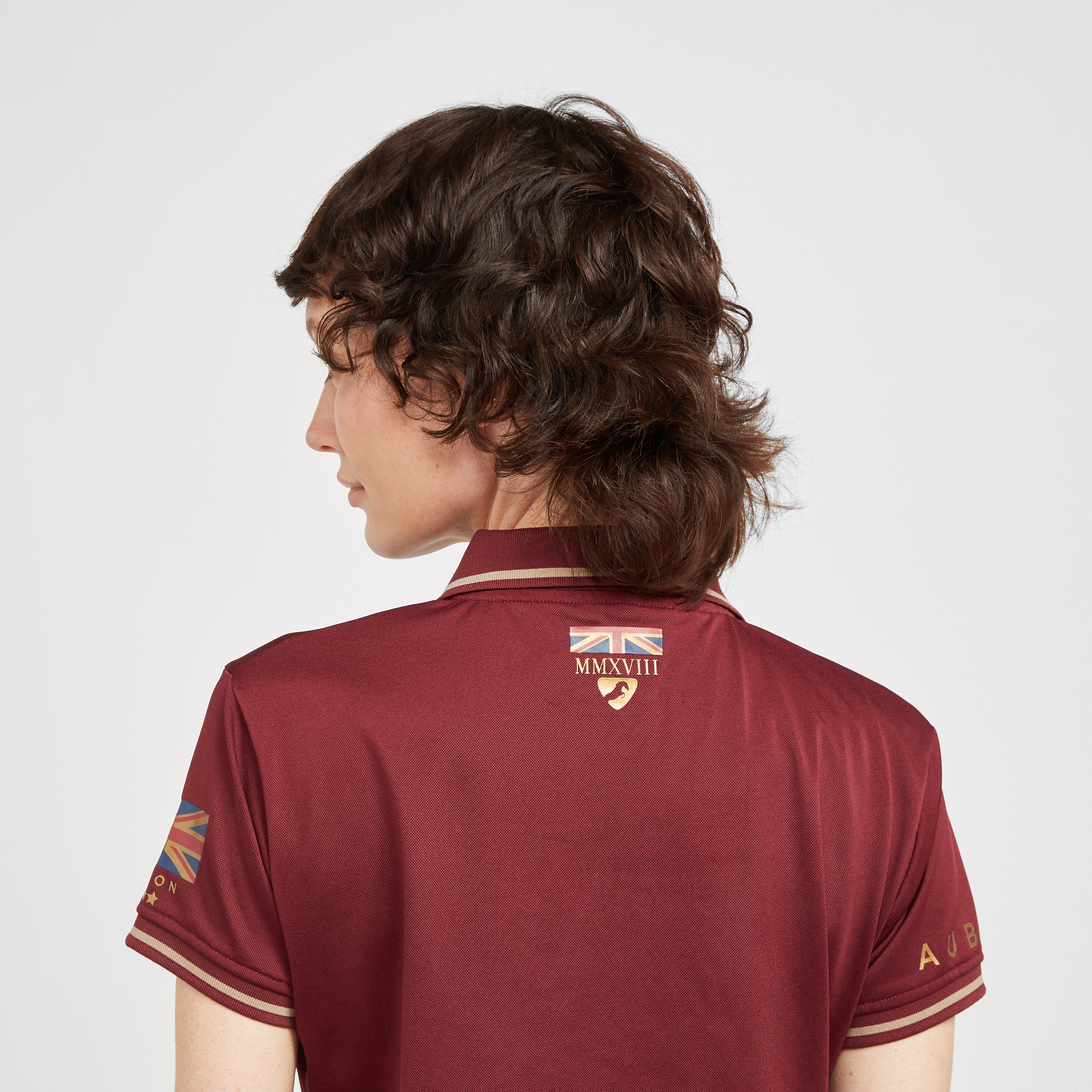 Womens Team Tech Polo Shirt Burgundy
