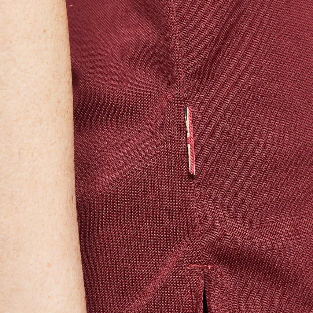 Womens Team Tech Polo Shirt Burgundy