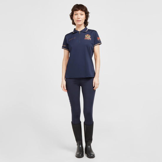 Womens Team Tech Polo Shirt Navy