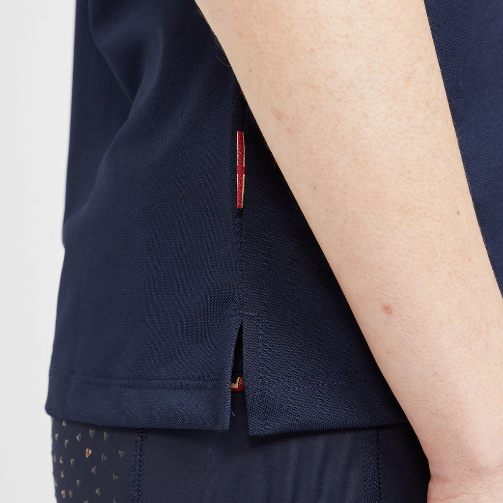 Womens Team Tech Polo Shirt Navy