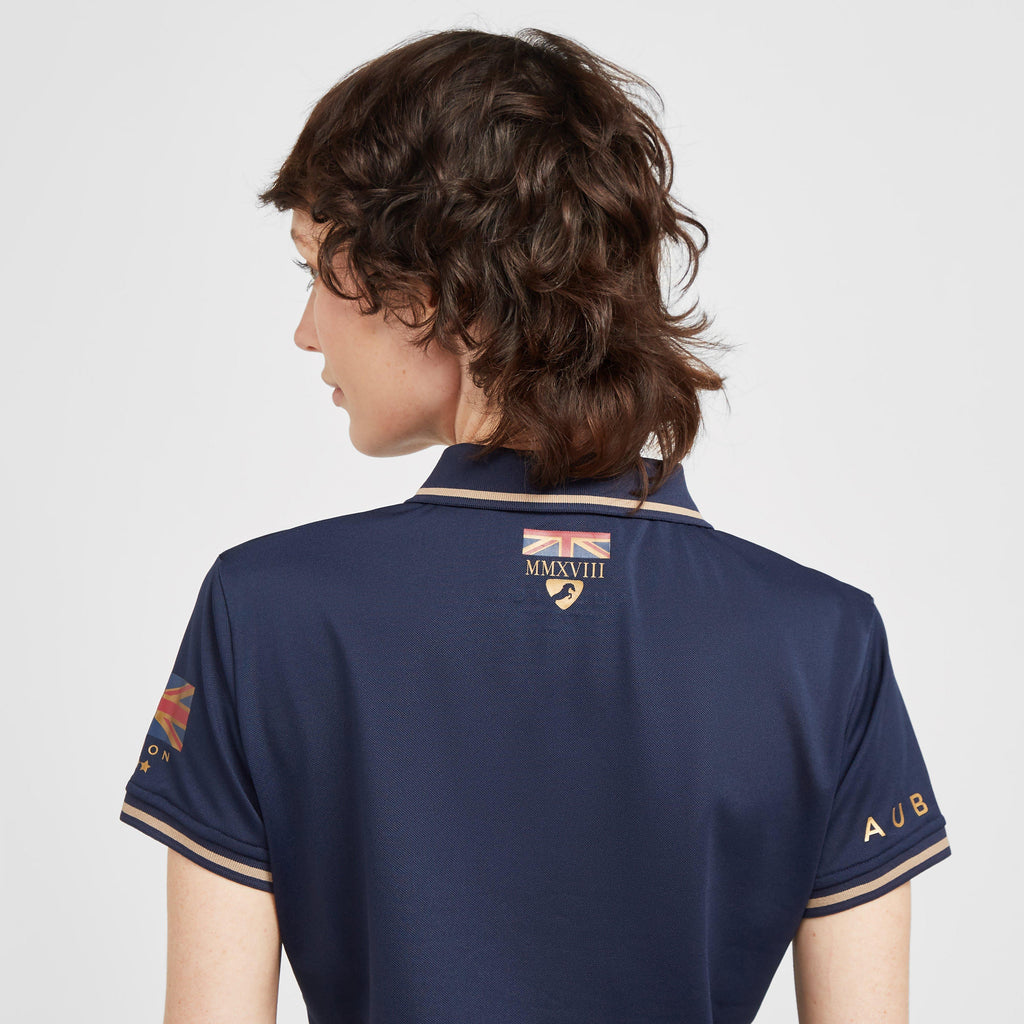 Womens Team Tech Polo Shirt Navy