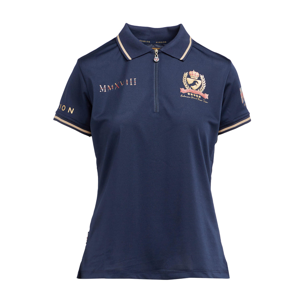 Womens Team Tech Polo Shirt Navy