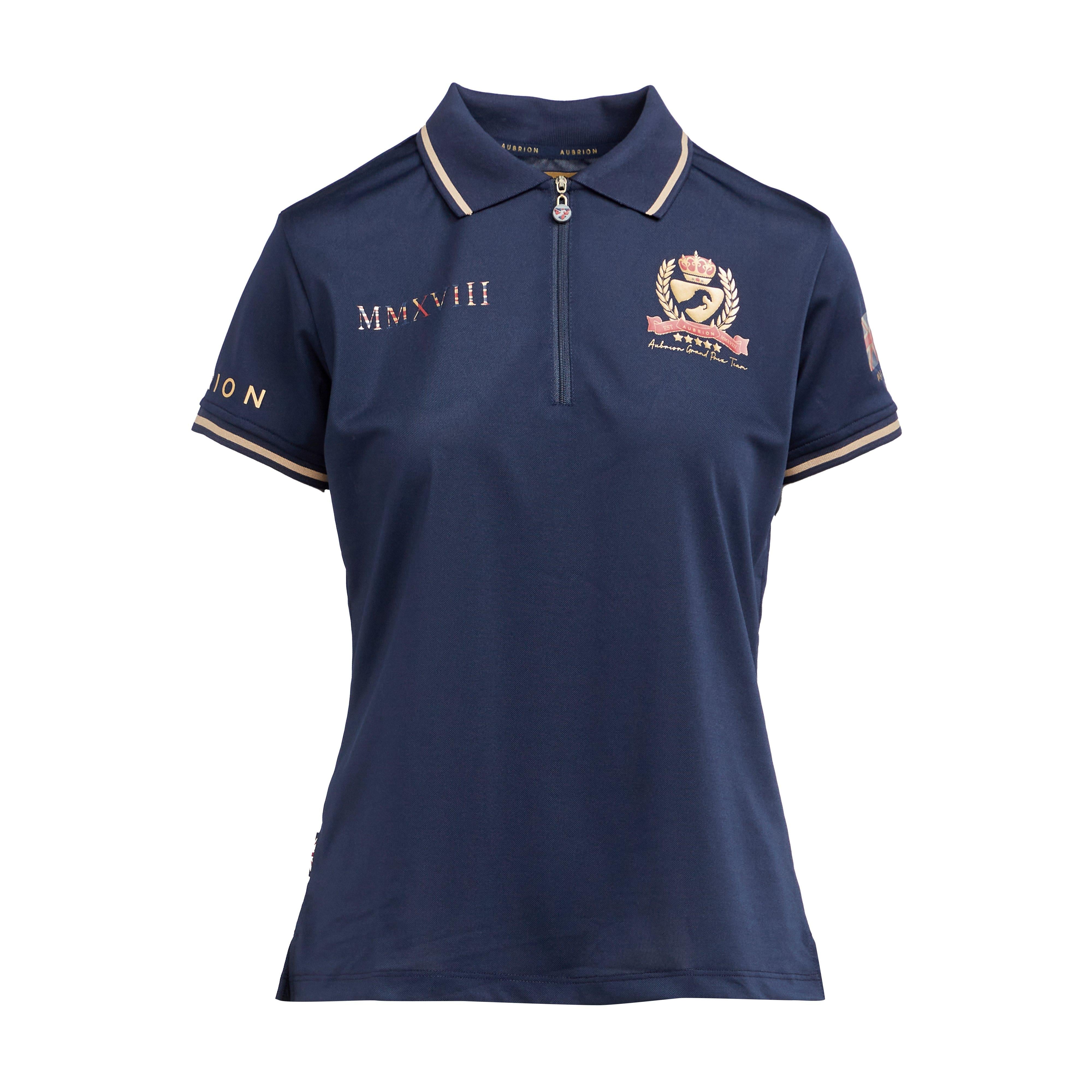 Womens Team Tech Polo Shirt Navy