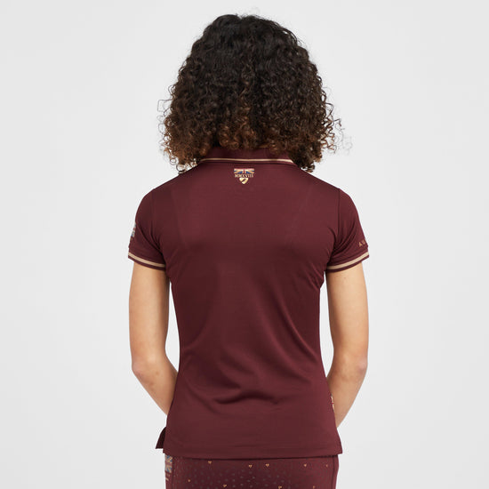 Childs Team Tech Polo Shirt Burgundy