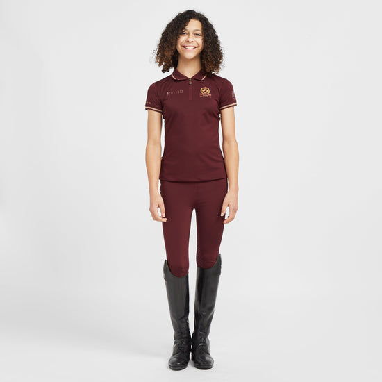 Childs Team Tech Polo Shirt Burgundy