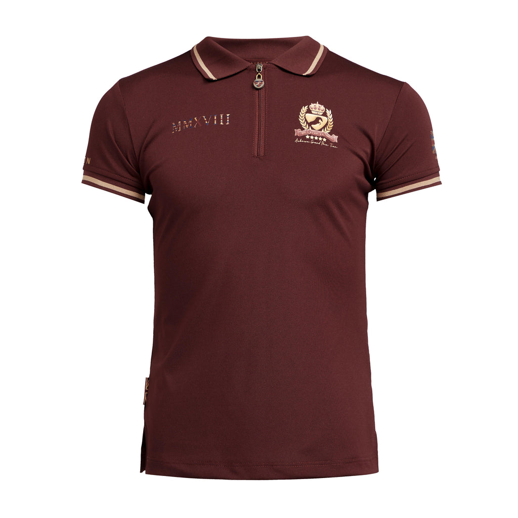 Childs Team Tech Polo Shirt Burgundy
