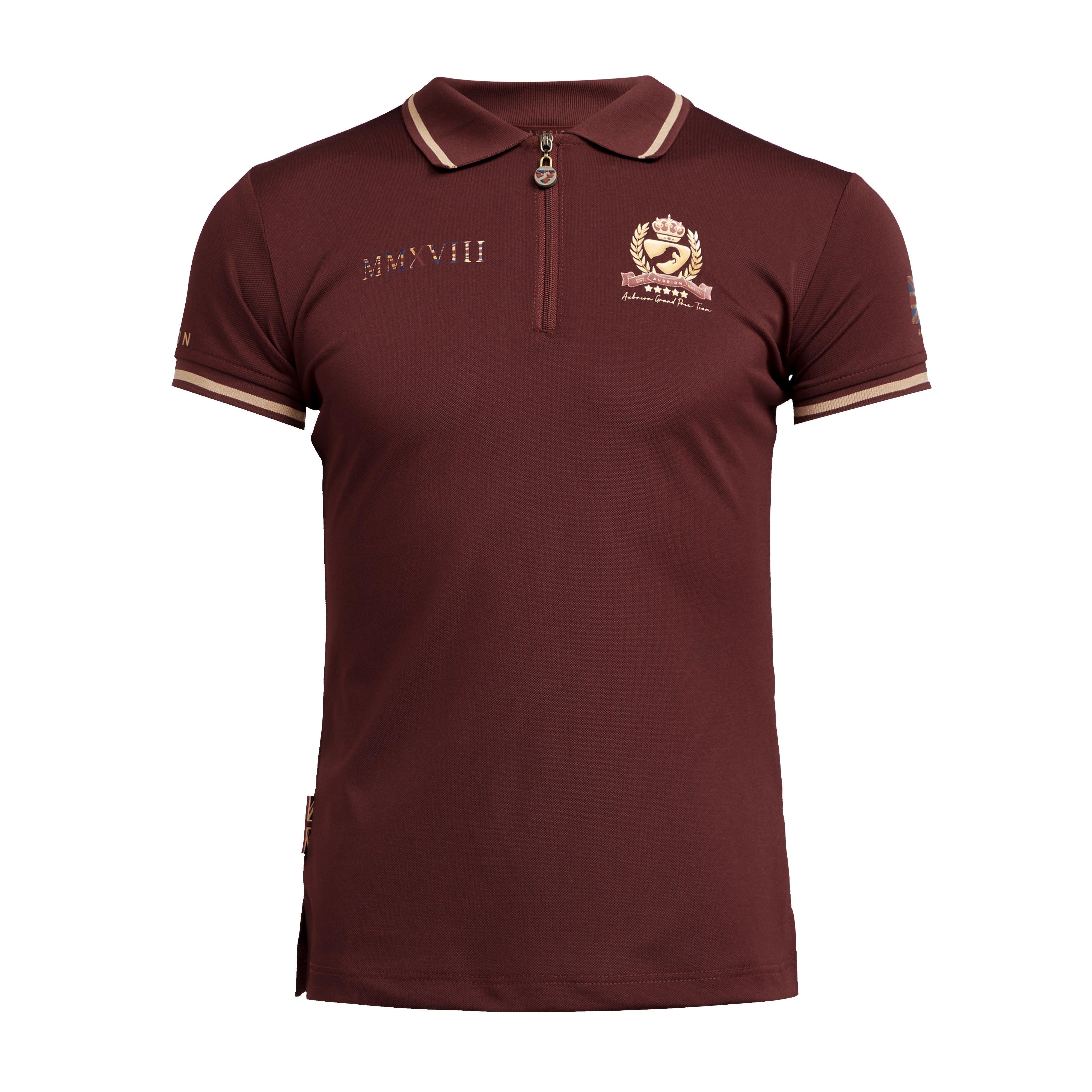Childs Team Tech Polo Shirt Burgundy