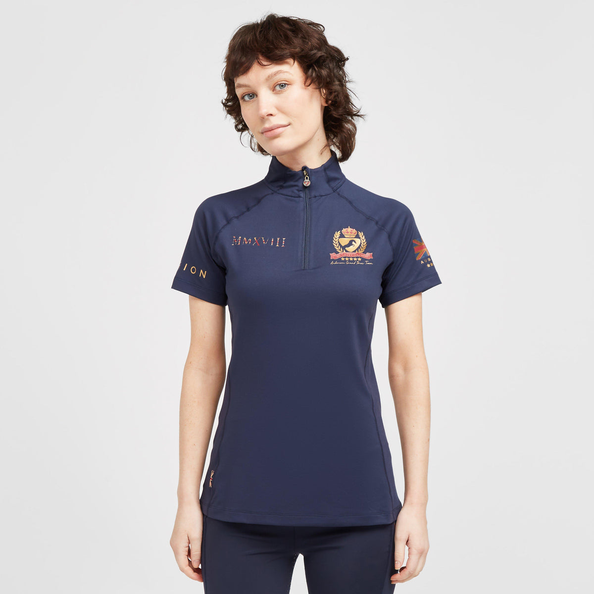 Womens Team Short Sleeve Base Layer Navy