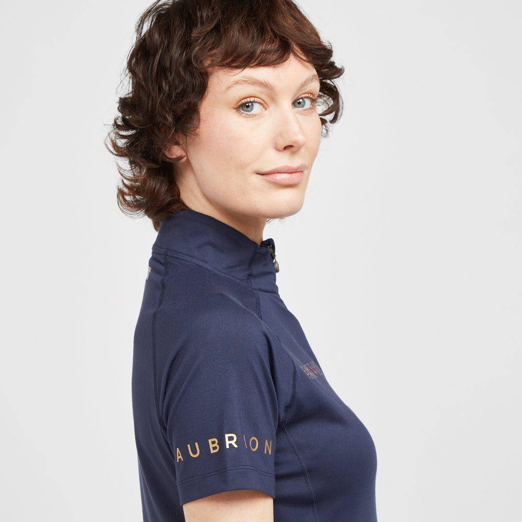 Womens Team Short Sleeve Base Layer Navy