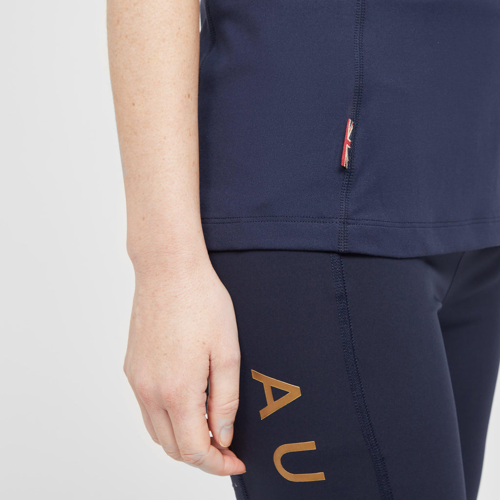 Womens Team Short Sleeve Base Layer Navy