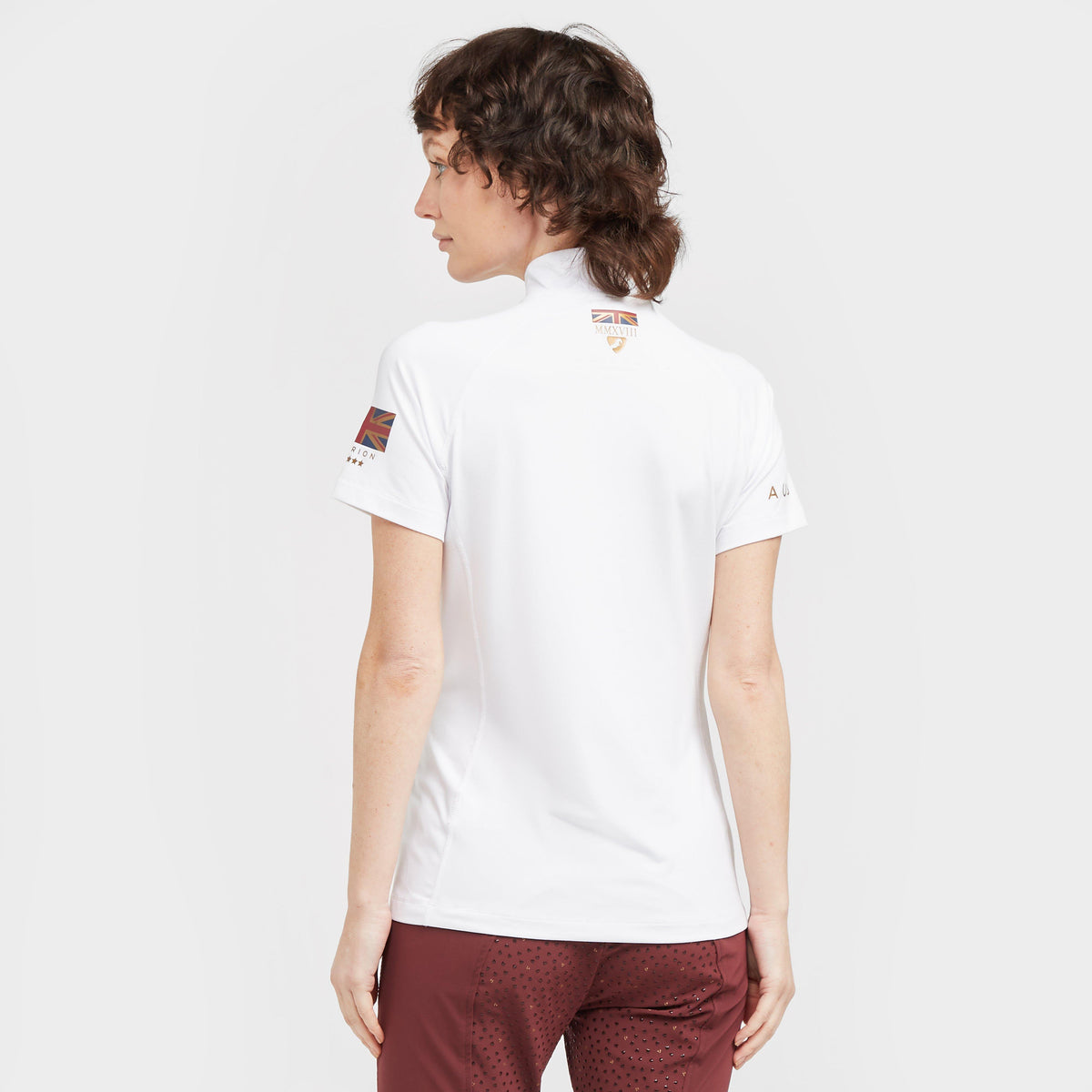 Womens Team Short Sleeve Base Layer White