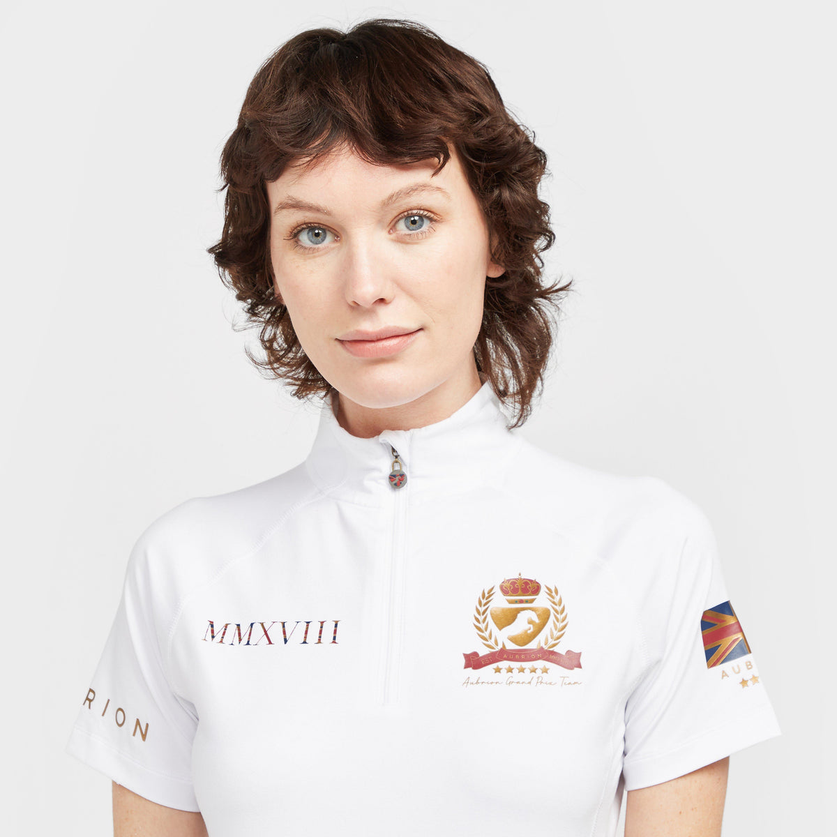 Womens Team Short Sleeve Base Layer White