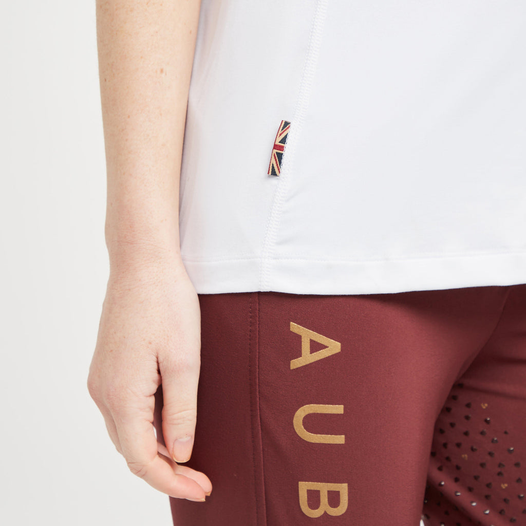 Womens Team Short Sleeve Base Layer White