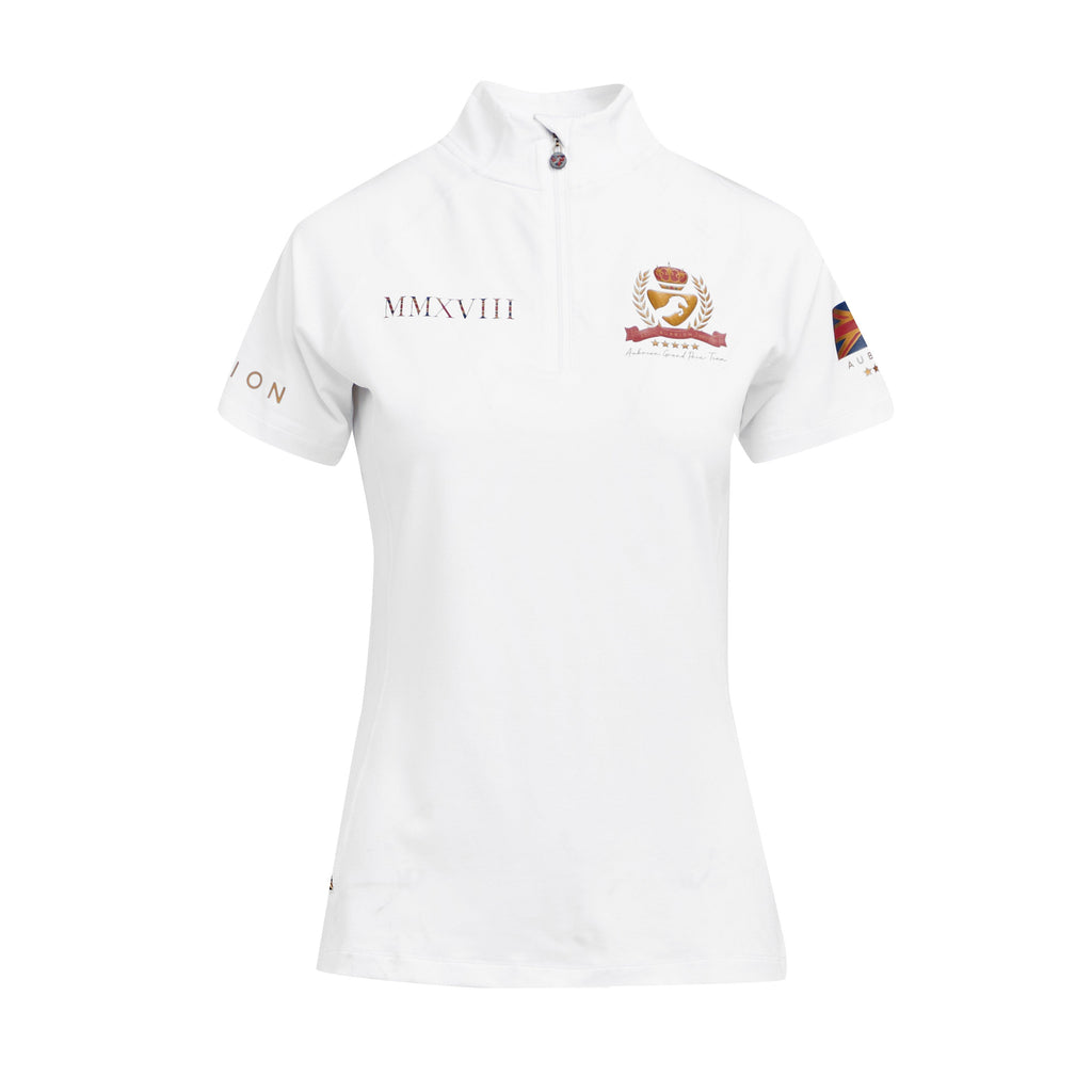 Womens Team Short Sleeve Base Layer White