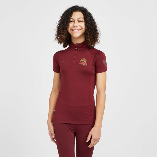 Childs Team Short Sleeve Base Layer Burgundy