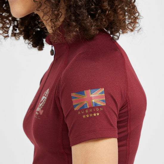 Childs Team Short Sleeve Base Layer Burgundy