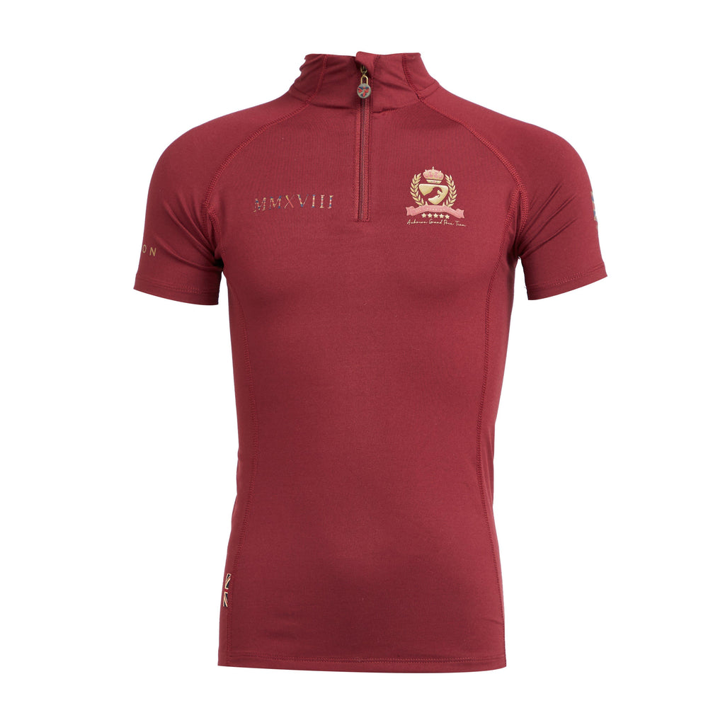 Childs Team Short Sleeve Base Layer Burgundy