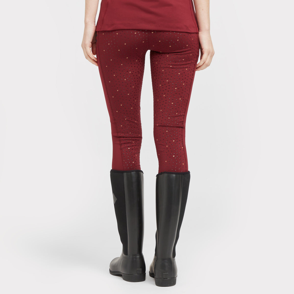 Womens Team Riding Tights Burgundy