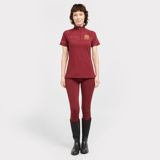 Womens Team Riding Tights Burgundy