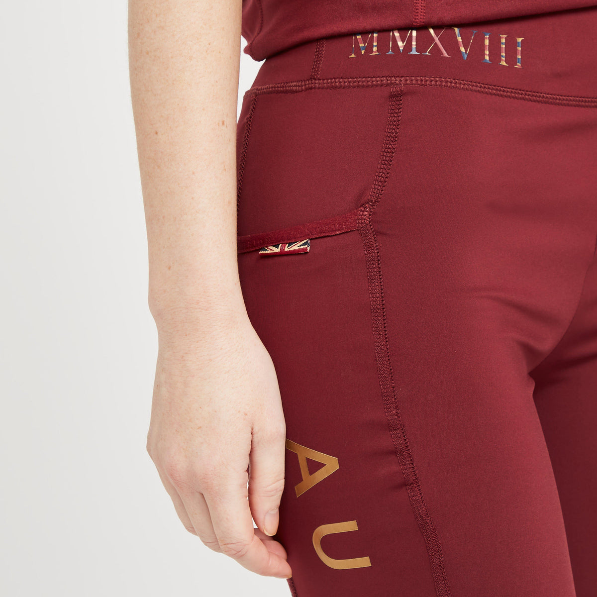 Womens Team Riding Tights Burgundy