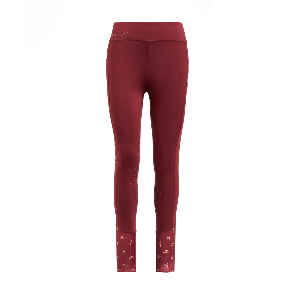 Womens Team Riding Tights Burgundy