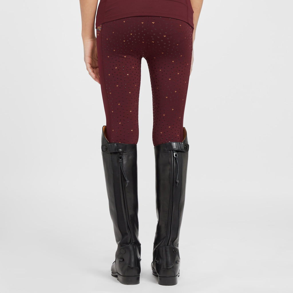 Childs Team Riding Tights Burgundy