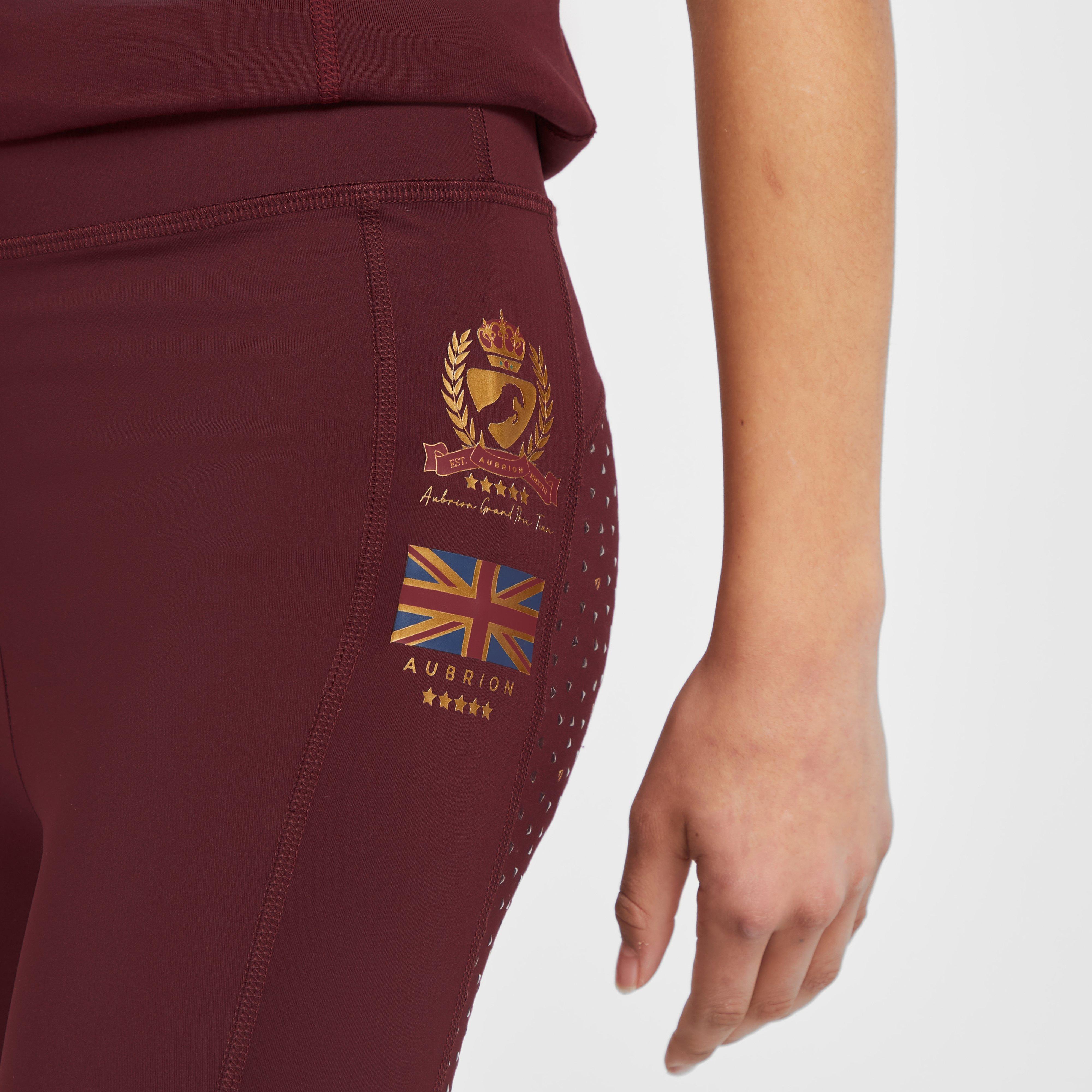 Childs Team Riding Tights Burgundy