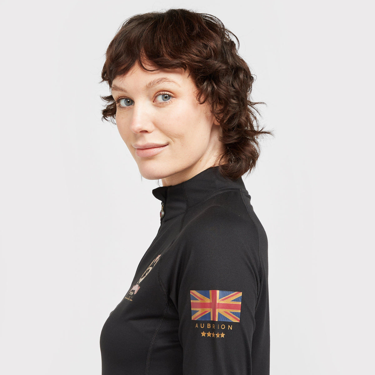 Womens Team Long Sleeve Base Layer Black