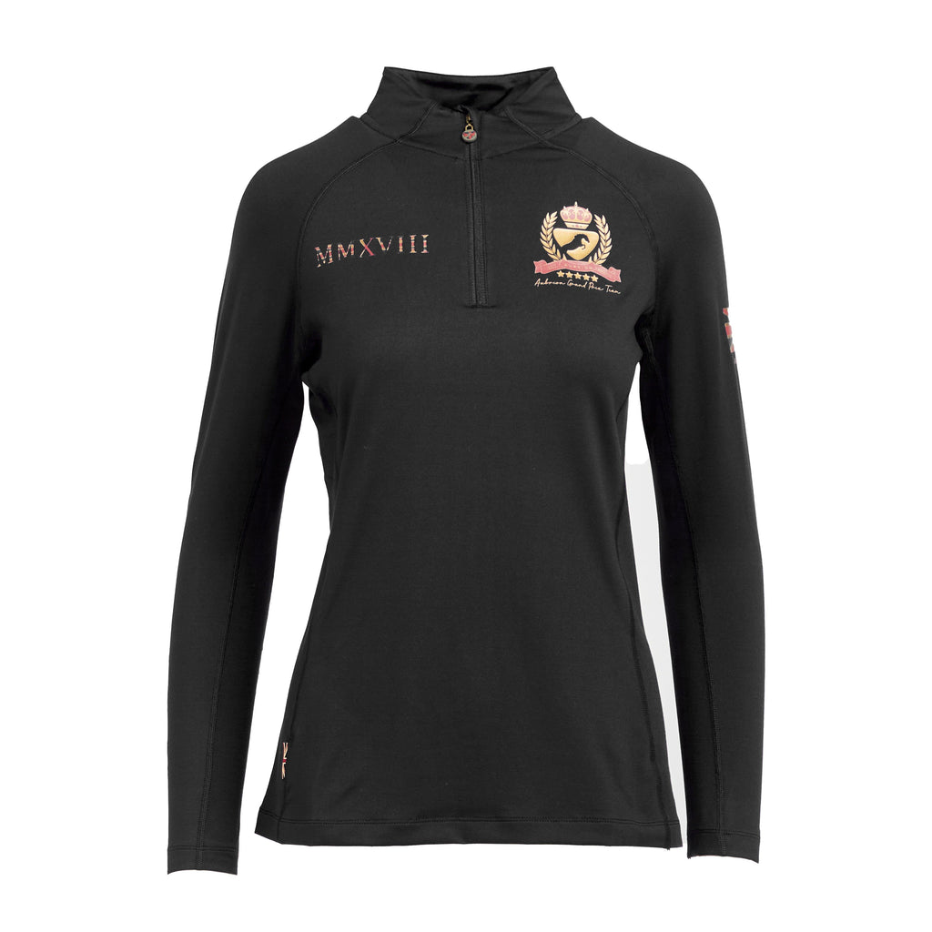 Womens Team Long Sleeve Base Layer Black